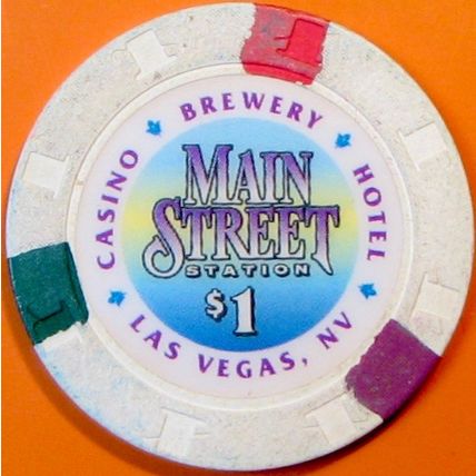 Main Street. $1 Casino Chip. Las Vegas, NV. T87.