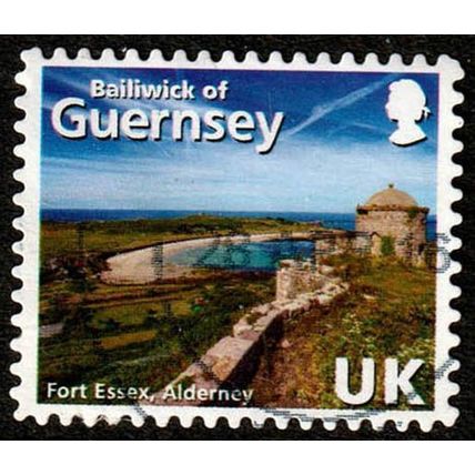 Guernsey 2013 Fort Essex, Alderney Used Stamp.
