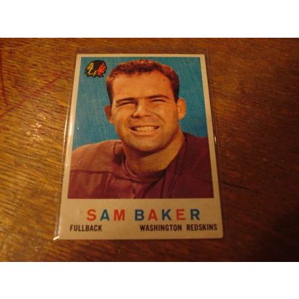 1959 Topps, SAM BAKER, #175, Washington Redskins