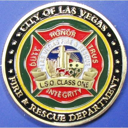 Las Vegas Fire & Rescue. Challenge Coin. 1.50". 80b.