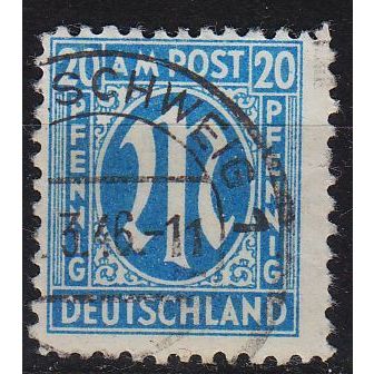 GERMANY Alliiert AmBri [1945] MiNr 0026 b A ( O/used ) [01]