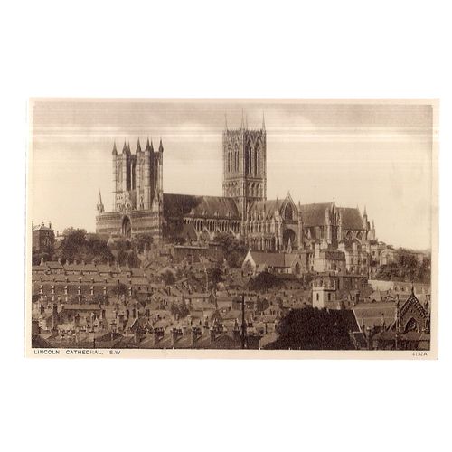 set of 7 postcards LINCOLN CATHEDRAL EARLY 20th c.for The Old Cathedral Store =