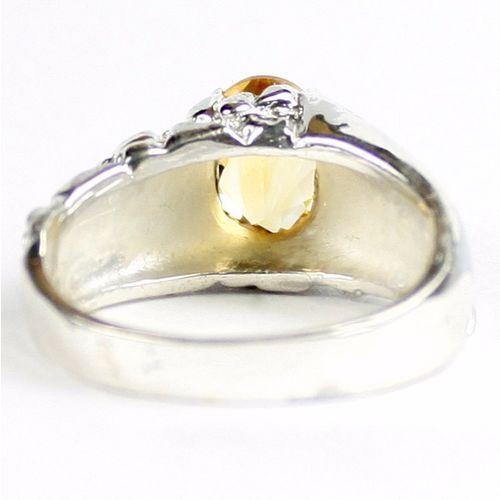 Citrine, 925 Sterling Silver Men's Ring, SR368