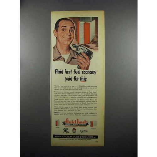 1953 Fluid Heat Rotary Oil Burner Ad - Paid for This