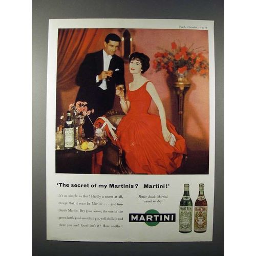 1958 Martini & Rossi Vermouth Ad - The Secret?