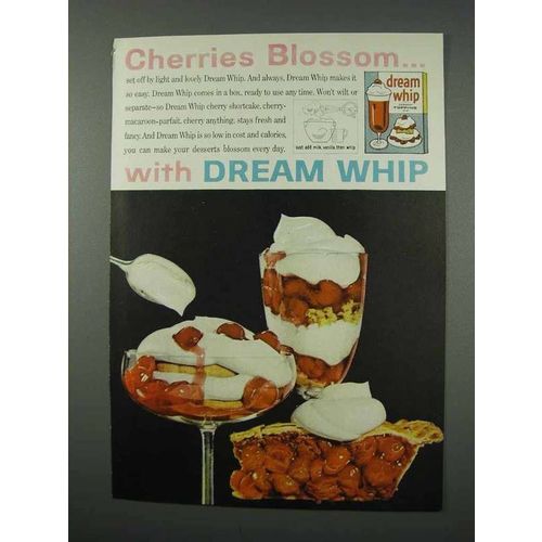 1961 Dream Whip Ad - Cherries Blossom