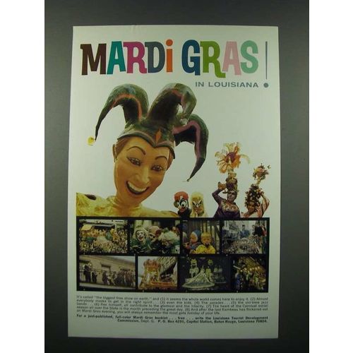 1966 Louisiana Tourism Ad - Mardi Gras!