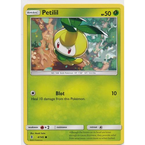Pokemon Sun & Moon Guardians Rising 4/145 Petilil