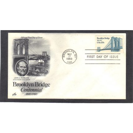 FDC Art Craft 2041 20c Brooklyn Bridge (Cachet-U/A) CV00075
