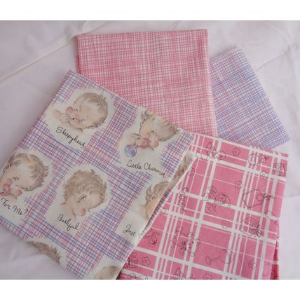 4 Baby Girls Print Fabric Material Cotton Michael Miller Quilting Sewing