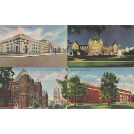 Post Office Art Gallery Parliament Buildings 4x Toronto Postcard s