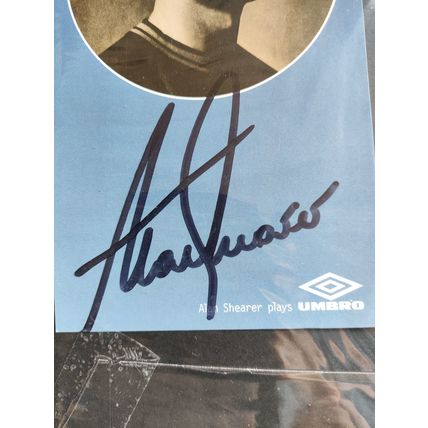 Signed/Autographed, 3.5"x6", Photo by Alan Shearer CBE (Footballer) + COA