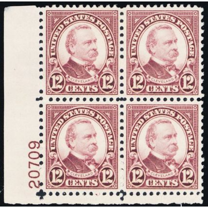 693, Mint NH 12¢ XF Plate Block of Four .. Stuart Katz