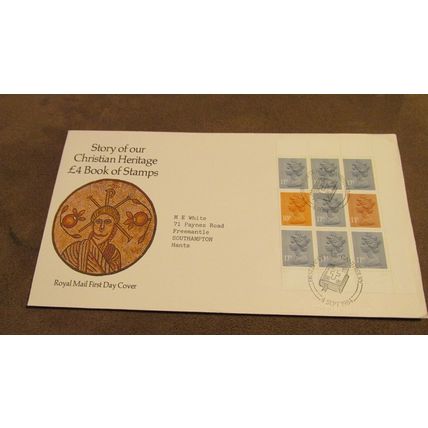GB 1984 FDC Cover - Christian Heritage booklet pane