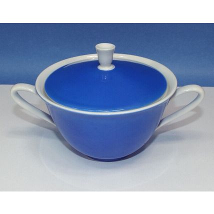 Rarest Color Hutschenreuther Arzberg-Bavaria Germany Sissi Blue Sugar Bowl Lid