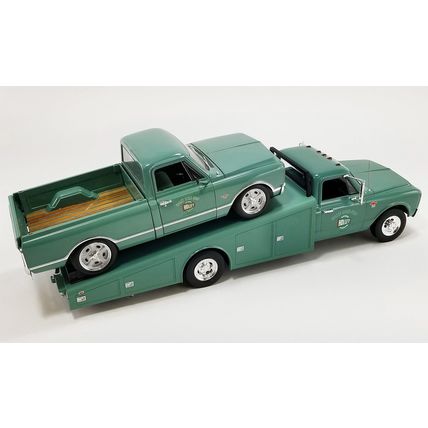 1/18 ( IT ) 1967 CHEVROLET C-30 RAMP TRUCK - GREEN HOLLEY