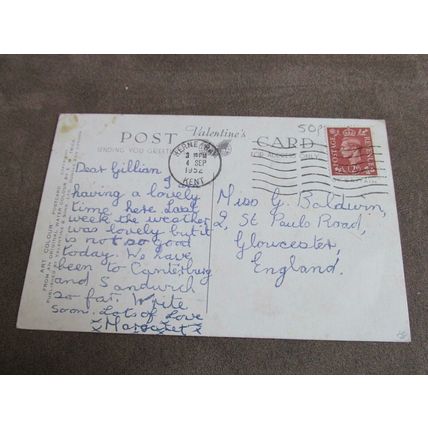 Valentines Postcard -West Promenade, Herne Bay Kent - Artist E.W Trick / A2158