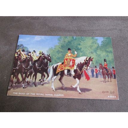Valentines Postcard - Band of Royal Horse Guards - Artist Conrad Leigh