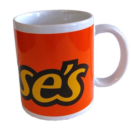 Reese's Peanut Butter Mug 12oz White And Orange Coffee Tea Cup by Galerie
