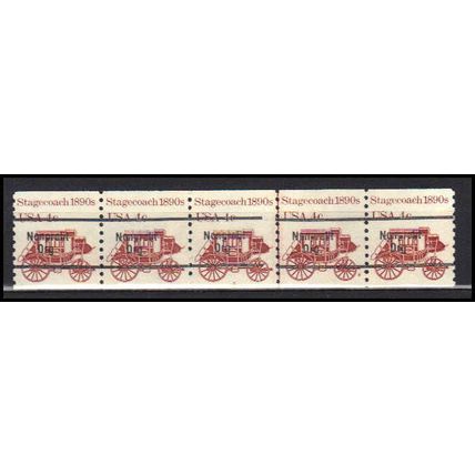 1898Ab 4c Stagecoach Very Fine MNH Dry Gum PNC 5/5 Line Gap AA0016