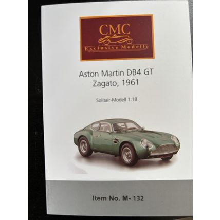CMC M-132 Aston Martin DB4 GT Zagato 1961, Metallic Green 1:18 - VGC