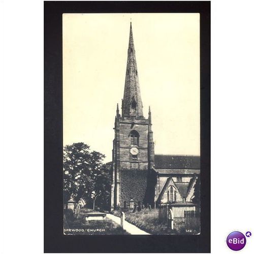 Staffordshire BREWOOD Church Postcard by Wakefields (359)