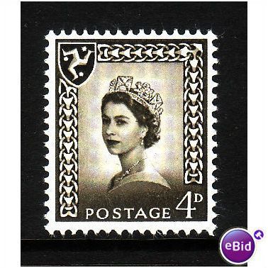 Great Britain Isle of Man 1968 SG 5 4d Olive Sepia u/m mint