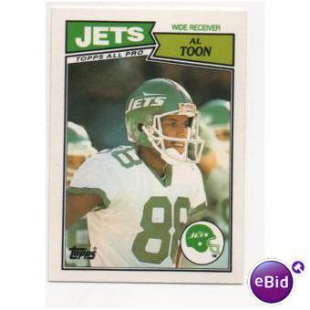 1987 Topps American NFL Football card No.34 New York Jets Al Toon