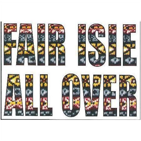 Fair Isle, Shetland - 'Fair Isle All Over' jumper design - postcard