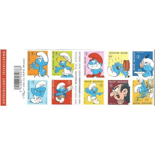 Belgium Mi MH 3861/70: 50th Anniversary of the Comic Characters 'The Smurfs.'