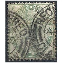 1883 SG192 4d Dull Green Good+ Used Good Colour - hinge thin "CE".. .