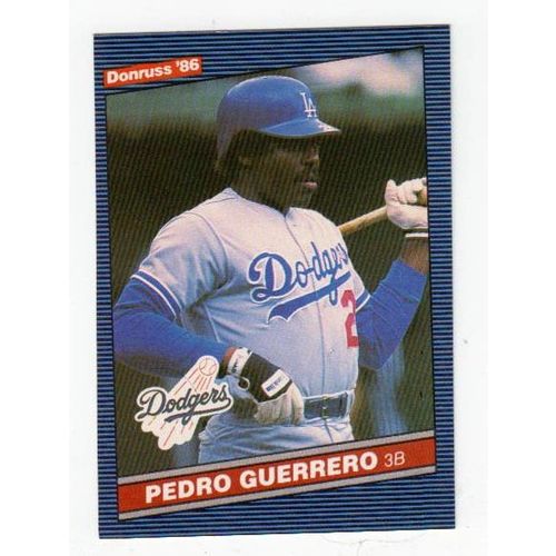 1986 Donruss Pedro Guerrero baseball card #174 – Dodgers