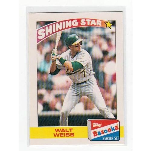 1989 Bazooka Walt Weiss baseball card #22 – Athletics-Oddball