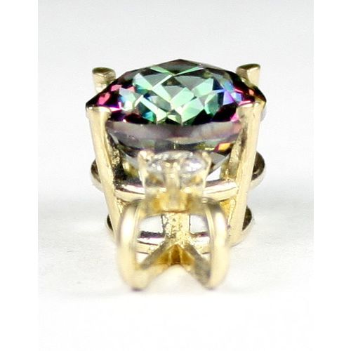 Mystic Fire Topaz, 14KY Gold Pendant, P022