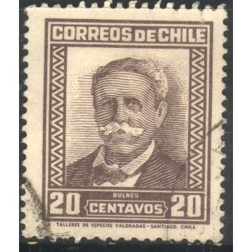 Chile 1931 - SG232 - 20c brown - Bulnes - used