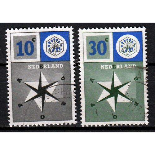Nederland Europa Cept 1957 gestempeld