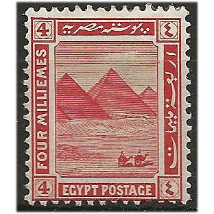 Egypt 1914 SG76 4m Vermillion Mounted Mint . ..