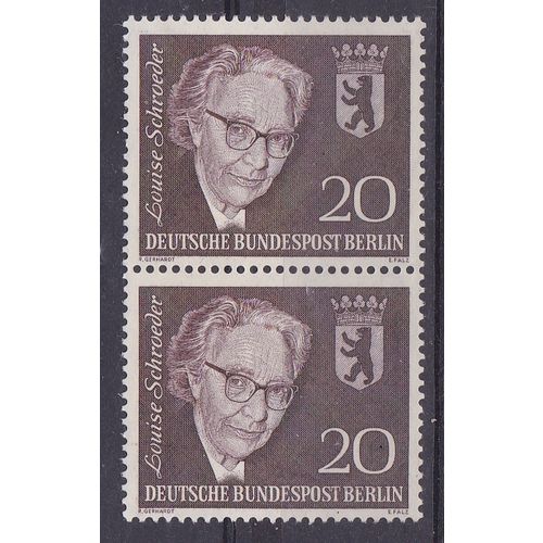 GERMANY WEST BERLIN 1961 LOUISE SCHROEDER PAIR MINT / MNH SGB193 X2