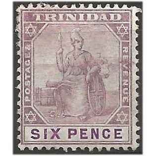 Trinidad 1909 SG140 6d Dull & Bright Purple Mounted Mint .. ...