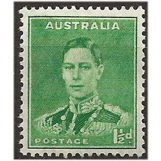 Australia 1941 SG183 1 1/2d Emerald Green Mounted Mint . .. .