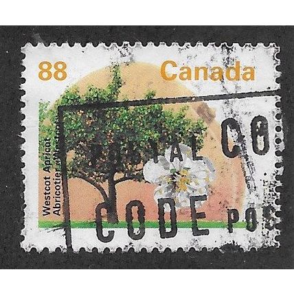 CAN 1991 88c 'WESTCOT APRICOT' (P13) FINE USED (EBID71-469)