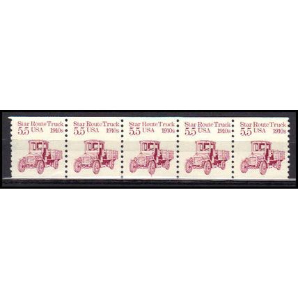 2125 5.5c Star Route Truck Fine MNH Dry Gum PNC 1/5 X0410