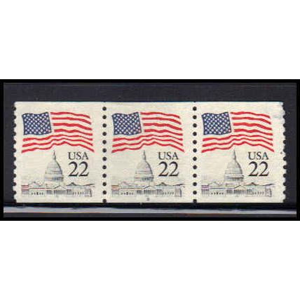 Used 2115a 22c U.S. Flag Very Fine PNC 8/3 PA2529a