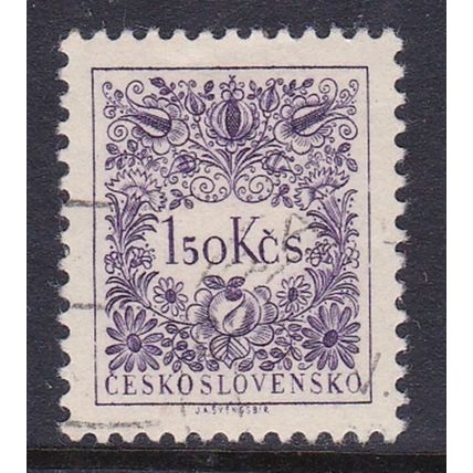 CZECHOSLOVAKIA 1954 POSTAGE DUES 1.50k USED / CTO SG D865