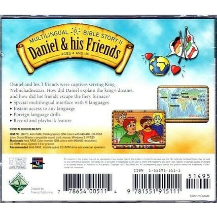 Multilingual Bible Story II: Daniel & his Friends (Age 4+) CD Win/Mac -NEW in JC