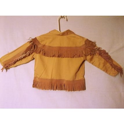 Vintage 1950s Childs Embroidered Native American Costume Walls of Texas Sz 3