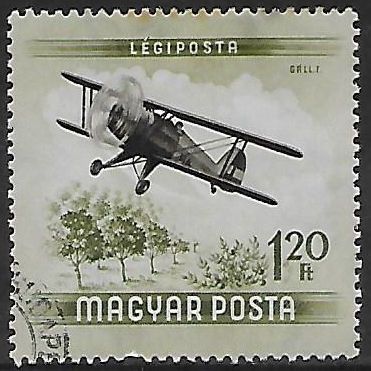 Mi 1381: 1 Ft. 20 deep olive-green/black-brown Flying Day: