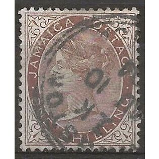 Jamaica 1897 SG24 1/- Brown Crown CA Fine Used ..
