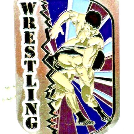 Wrestling Dog Tag with Chain (B8)