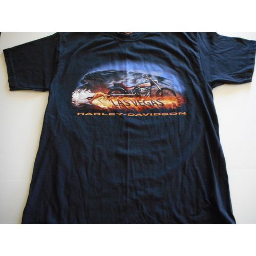 Harley Davidson Vintage Soaring Eagle Las Vegas Biker Black Mens Large zorfd2